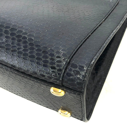 CELINE Star Python Leather Shoulder bag Black Vintage Old CELINE pi7dwg