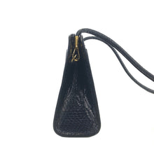Load image into Gallery viewer, CELINE Star Python Leather Shoulder bag Black Vintage Old CELINE pi7dwg
