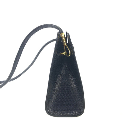 CELINE Star Python Leather Shoulder bag Black Vintage Old CELINE pi7dwg