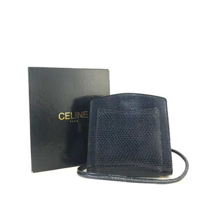 CELINE Star Python Leather Shoulder bag Black Vintage Old CELINE pi7dwg