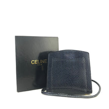 Load image into Gallery viewer, CELINE Star Python Leather Shoulder bag Black Vintage Old CELINE pi7dwg
