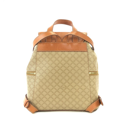 CELINE Macadam Triomphe Backpack Beige Vintage Old Celine mchxj3