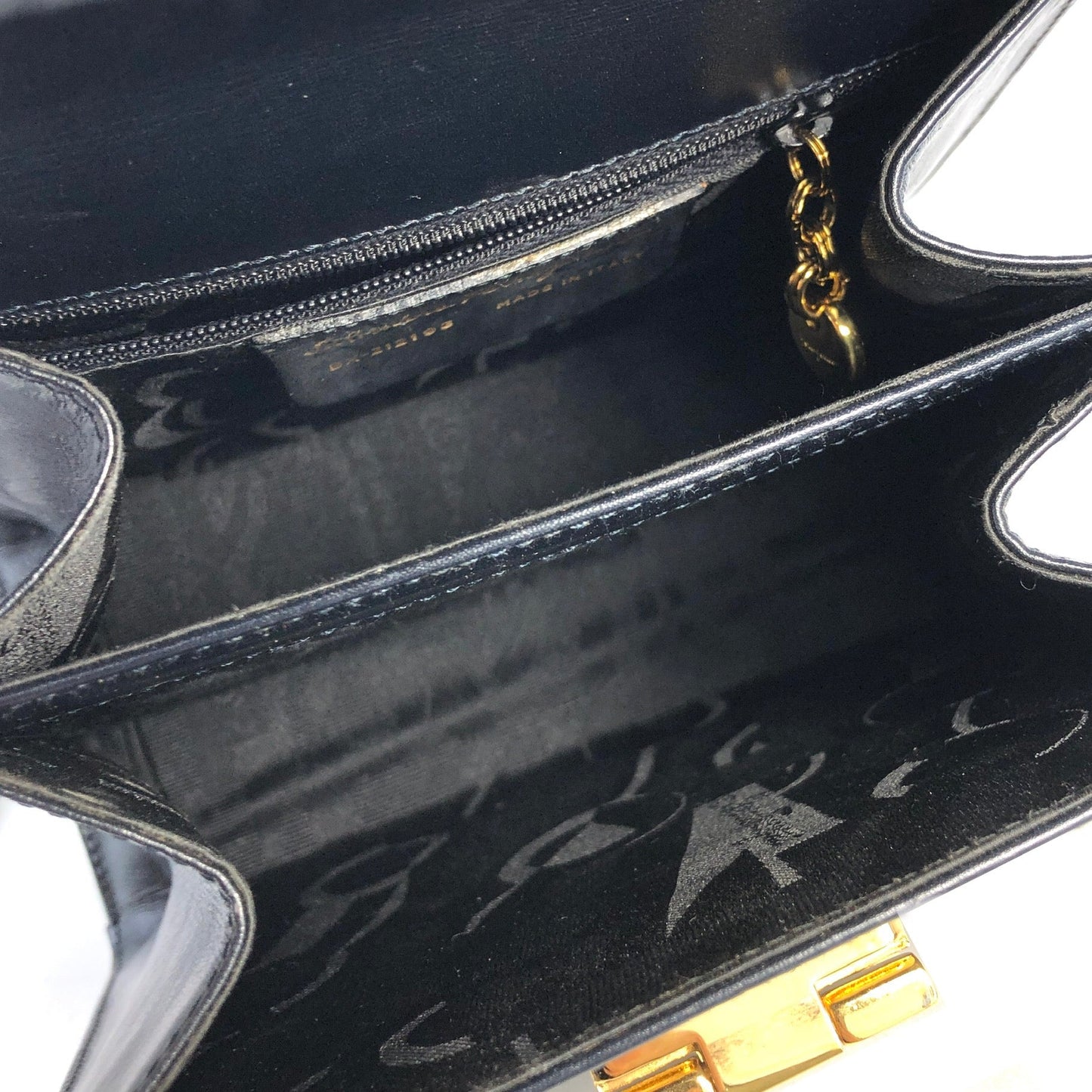 Salvatore Ferragamo Gancini Crossbody Handbag Shoulderbag Black Vintage Old e3ik8s