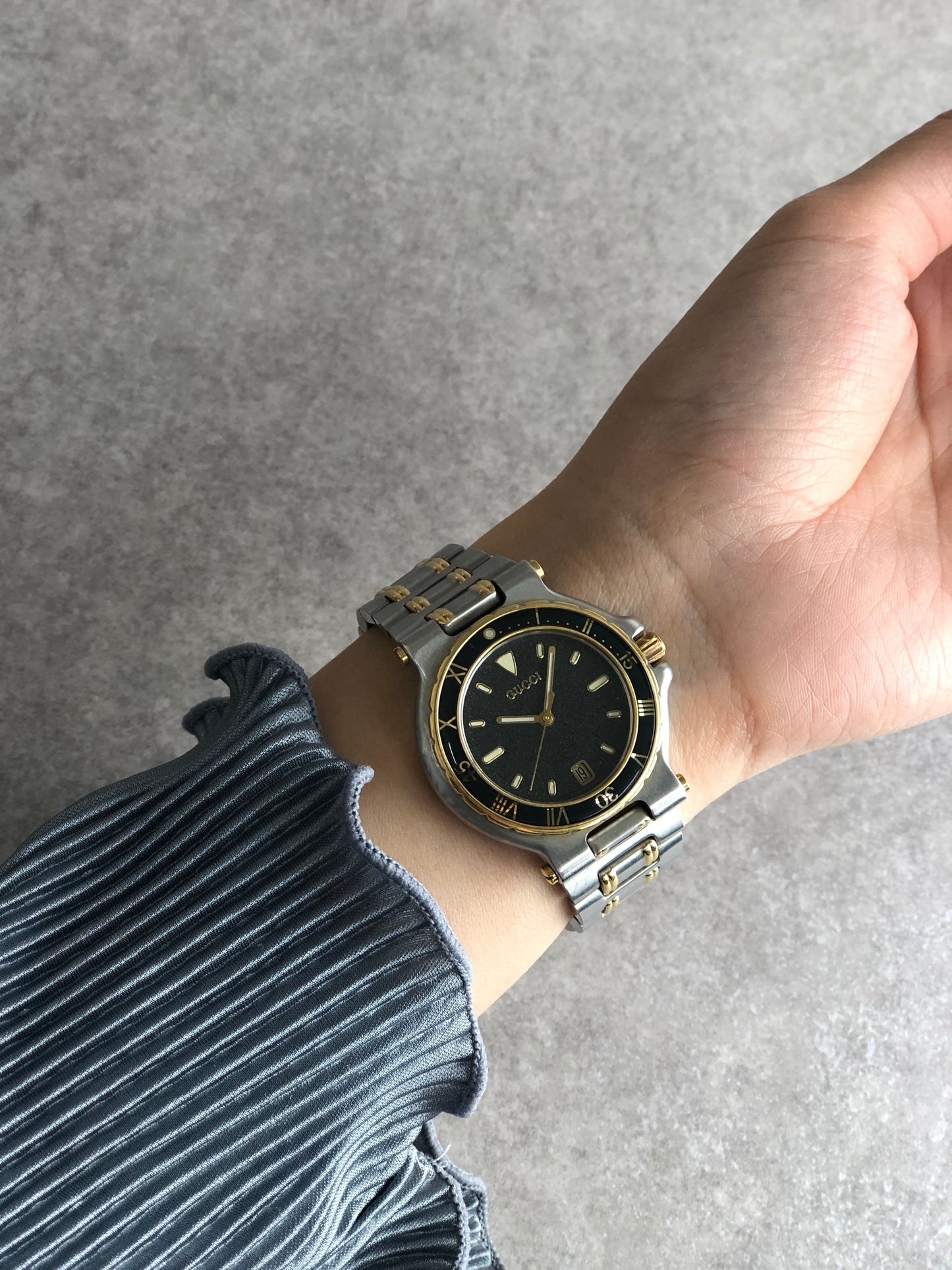 GUCCI Watch Silver×Gold 9700L Vintage vucvja