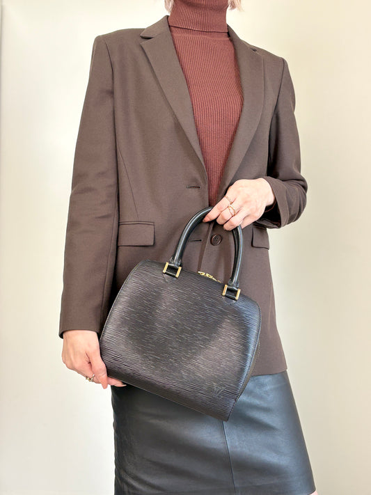 LOUIS VUITTON Epi Handbag Black Vintage dfb7ei