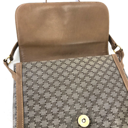 CELINE Macadam Blason Shoulder bag Beige Vintage Old CELINE dbmh2p
