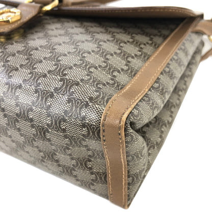 CELINE Macadam Blason Shoulder bag Beige Vintage Old CELINE dbmh2p
