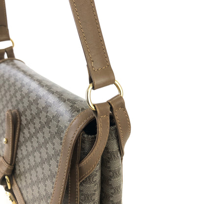CELINE Macadam Blason Shoulder bag Beige Vintage Old CELINE dbmh2p