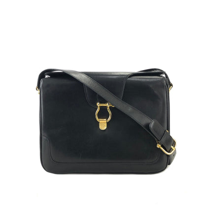 CELINE Horse carriage Horse bit Crossbody Shoulderbag Black Vintage Old CELINE uu5wd4