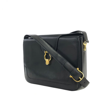 CELINE Horse carriage Horse bit Crossbody Shoulderbag Black Vintage Old CELINE uu5wd4
