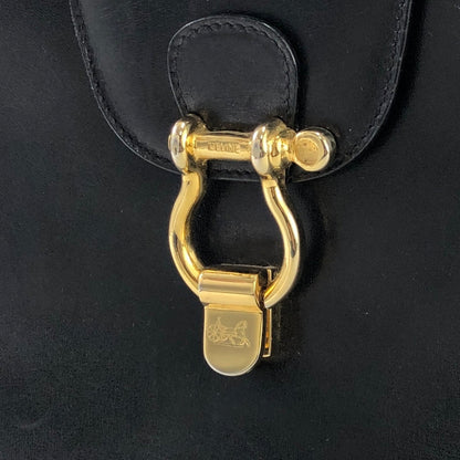CELINE Horse carriage Horse bit Crossbody Shoulderbag Black Vintage Old CELINE uu5wd4