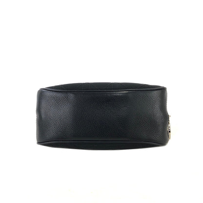 Christian Dior Cannage Charm Canvas Pouch Black Vintage Old 66dgej