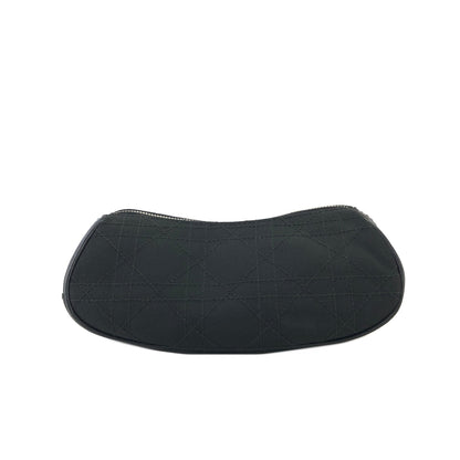 Christian Dior Cannage Charm Canvas Pouch Black Vintage Old 66dgej