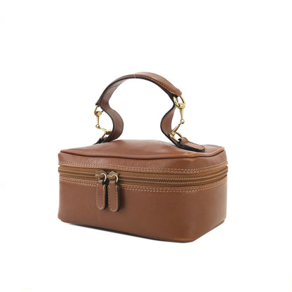 GUCCI Horse bit Mini Handbag Vanitybag Pouch Brown Vintage Old Gucci 77ddkk