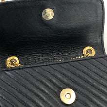 Load image into Gallery viewer, CELINE Blason Triomphe Bias Stitch Shoulder Bag Black Old Celine vintage 4e3x2s
