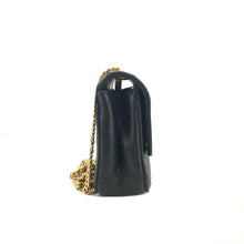 Load image into Gallery viewer, CELINE Blason Triomphe Bias Stitch Shoulder Bag Black Old Celine vintage 4e3x2s
