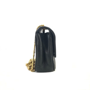 CELINE Blason Triomphe Bias Stitch Shoulder Bag Black Old Celine vintage 4e3x2s