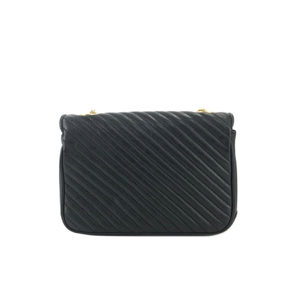 CELINE Blason Triomphe 斜紋針法單肩包 黑色 舊款 Celine 復古 4e3x2s