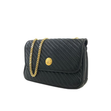 Load image into Gallery viewer, CELINE Blason Triomphe Bias Stitch Shoulder Bag Black Old Celine vintage 4e3x2s
