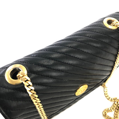 CELINE Blason Triomphe 斜紋針法單肩包 黑色 舊款 Celine 復古 4e3x2s