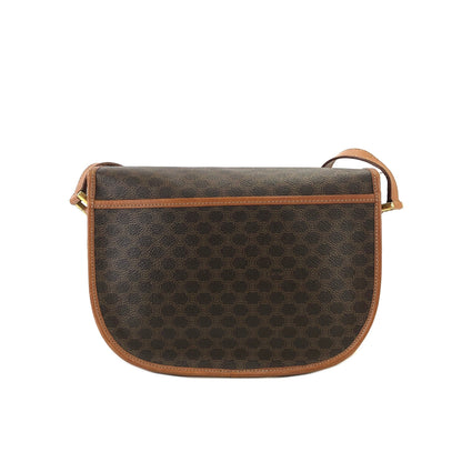 CELINE Macadam Blason Half Circle Crossbody Shoulder bag Brown vintage Old Celine x562cx