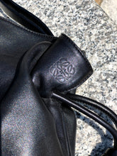 Load image into Gallery viewer, LOEWE Flamenco Knot Small Drawstring Shoulder bag Black Vintage wsftx5
