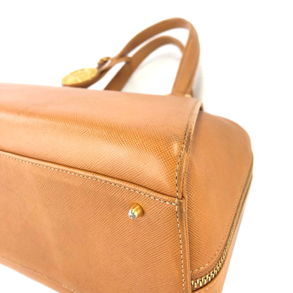 VALENTINO GARAVANI Logo Handbag Shoulder bag Camel Vintage Old ycyt4r