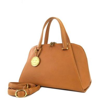 VALENTINO GARAVANI Logo Handbag Shoulder bag Camel Vintage Old ycyt4r