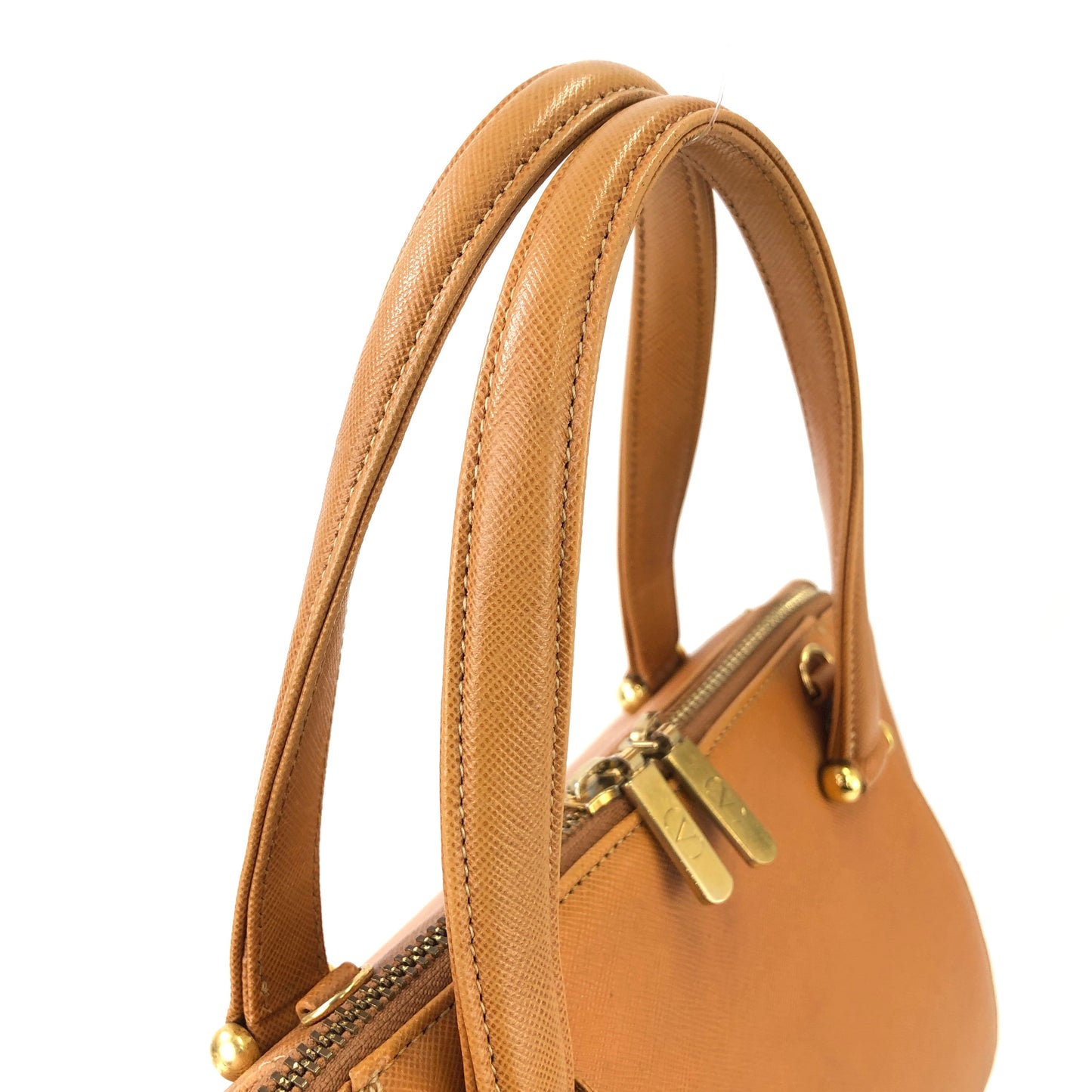 VALENTINO GARAVANI Logo Handbag Shoulder bag Camel Vintage Old ycyt4r