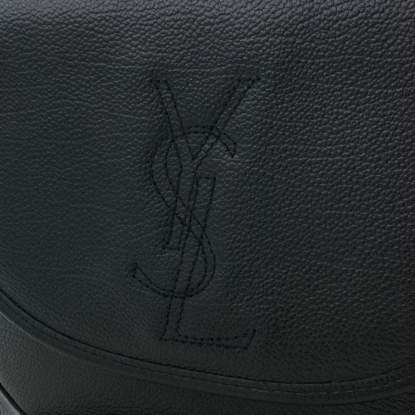 Yves Saint Laurent YSL logo Round Shoulder bag Black Vintage Old jvb8j4