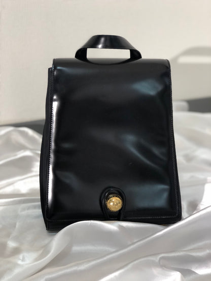 CELINE Starball Patent leather Backpack Black Vintage Old Celine 8m7gig