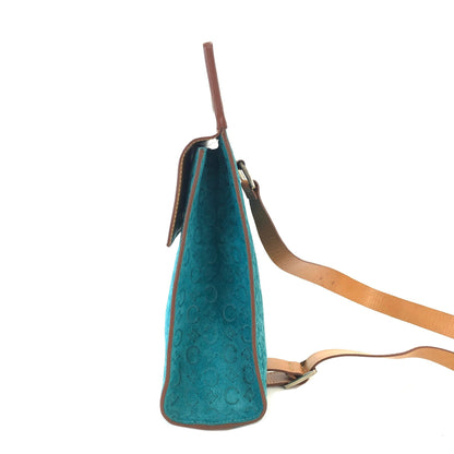 CELINE C Macadam Small Shoulder bag Blue Vintage Old CELINE tr5mr6