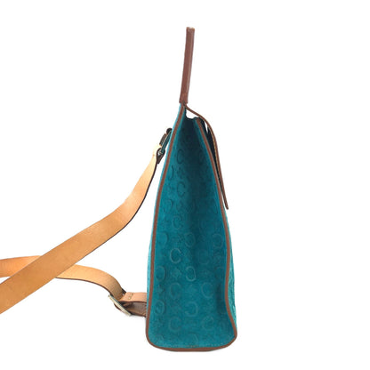 CELINE C Macadam Small Shoulder bag Blue Vintage Old CELINE tr5mr6