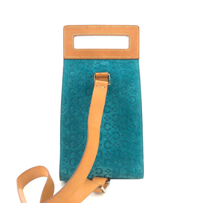CELINE C Macadam Small Shoulder bag Blue Vintage Old CELINE tr5mr6