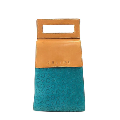 CELINE C Macadam Small Shoulder bag Blue Vintage Old CELINE tr5mr6