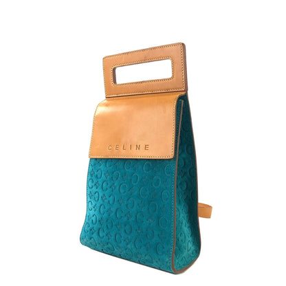 CELINE C Macadam Small Shoulder bag Blue Vintage Old CELINE tr5mr6