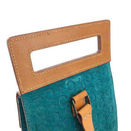 CELINE C Macadam Small Shoulder bag Blue Vintage Old CELINE tr5mr6