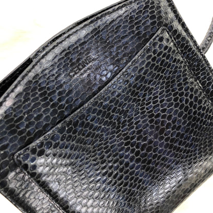 CELINE Star Python Leather Shoulder bag Black Vintage Old CELINE pi7dwg