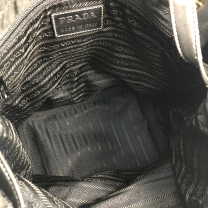 PRADA Triangle logo Nylon Bucket Tote bag Black Vintage 6azkzz