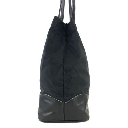 PRADA Triangle logo Nylon Bucket Tote bag Black Vintage 6azkzz