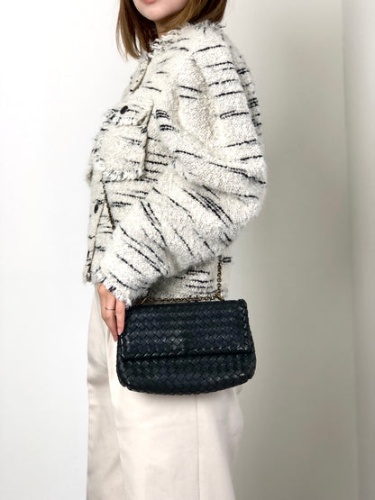 Bottega Veneta OLIMPIA Chain Shoulder bag Black Vintage wkfbrv