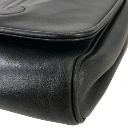 CELINE Triomphe 皮革斜背包 黑色 舊款 Celine 復古 wj4jid