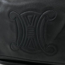 Load image into Gallery viewer, CELINE Triomphe Leather Crossbody Shoulder Bag Black Old Celine vintage wj4jid
