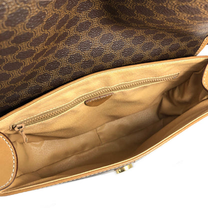 CELINE Macadam Blason Crossbody Shoulder bag Brown vintage Old Celine rfsze2