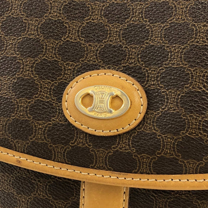 CELINE Macadam Blason Crossbody Shoulder bag Brown vintage Old Celine rfsze2