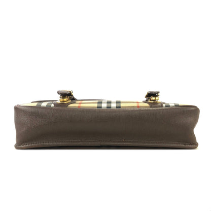 Burberrys Logo Classic check Shoulder bag Satchel bag Brown Vintage Old uzbg7j