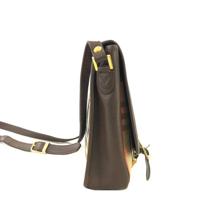 Burberrys Logo Classic check Shoulder bag Satchel bag Brown Vintage Old uzbg7j