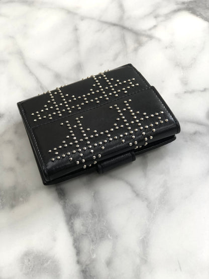 Christian Dior StudsCannage Wallet Black nae53z