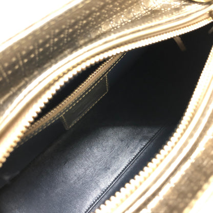 Christian Dior Lady dior 中 Micro Cannage 皮革手提包單肩包 青銅色 dhuimx
