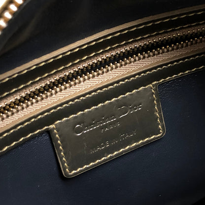 Christian Dior Lady dior 中 Micro Cannage 皮革手提包單肩包 青銅色 dhuimx